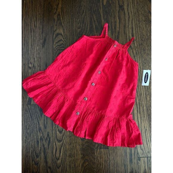 NEW Old Navy Toddler Girls 12-18 Months Eyelet Dress BUY 2 GET 1 FREE - Picture 1 of 4